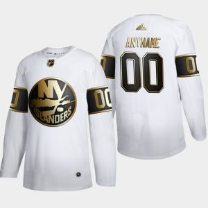 New York Islanders Trikot Benutzerdefinierte #00 NHL Golden Edition Weiß Authentic